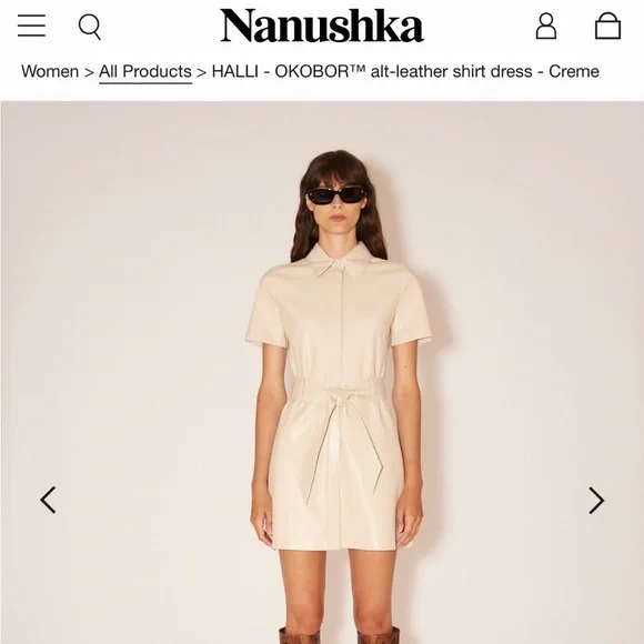 Nanushka Dresses Nanushka Halli Vegan Leather Shirt Dress